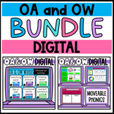 OA and OW Words Digital Phonics BUNDLE Moveable and Intera