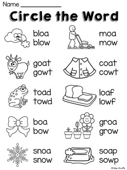 OA OW Worksheets & Activities NO PREP! by Miss Giraffe | TpT