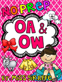 OA OW Worksheets and Activities {NO PREP!} Long O Vowel Te