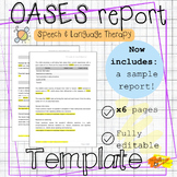 OASES assessment stuttering report template | Fluency | Sp