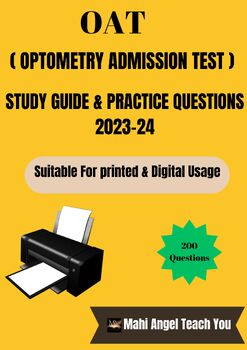 Preview of OAT Prep Study Guide 2023-2024: Optometry Admission Test Study Resource.