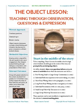 Preview of OBJECT LESSONS: Teaching through Observation, Questions & Expression