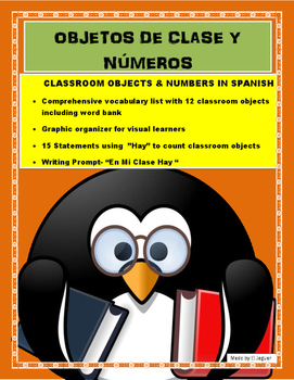 Preview of OBJETOS DE CLASE-Spanish Classroom Project-Los Objetos de Clase y Numeros
