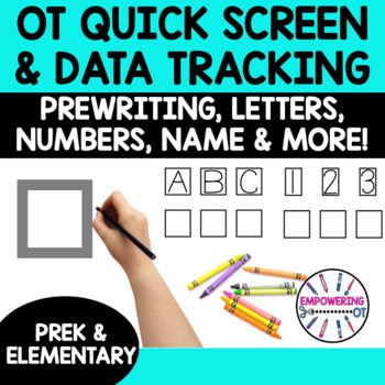 Preview of OCCUPATIONAL THERAPY Screening Data tracking assessment special education OT