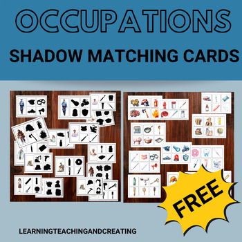 Preview of OCCUPATIONS FREE SHADOW MATCHING CARD GAME