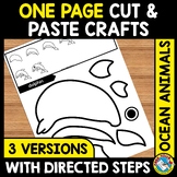 OCEAN ANIMAL ACTIVITY CUT & PASTE CRAFT SHEETS MAY JUNE CO