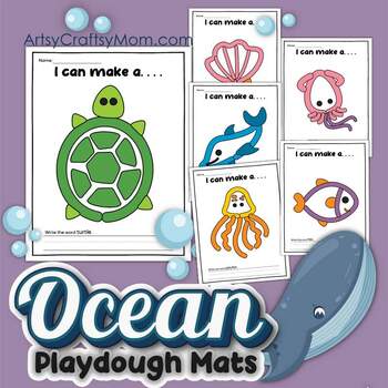 Ocean Play Dough Mats and Accessories by Picklebums - Printables