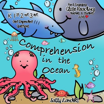 Preview of OCEAN ANIMALS Comprehension Pack {K, 1st, 2nd & 3rd Grade}