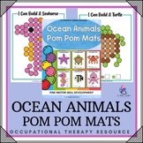 OCEAN ANIMALS Pom Pom Mats - Fine Motor Skills Occupationa