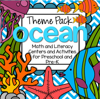 Preview of OCEAN ANIMALS Literacy and Math Centers and Activities for Preschool 106 pages