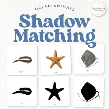 Preview of OCEAN ANIMALS Shadow Matching | Montessori Inspired Visual Skills Activity