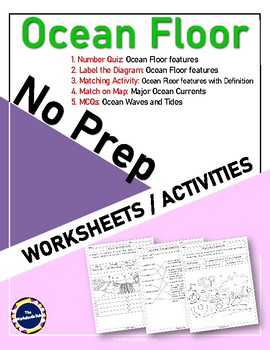 Ocean Floor Labeling Worksheets Teaching Resources Tpt
