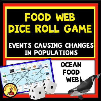 Preview of OCEAN FOOD WEB Dice Roll- Events Causing Changes in Populations- Biodiversity