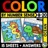 OCEAN MATH COLOR BY TEEN NUMBER SENSE SUMMER ACTIVITY MAY 