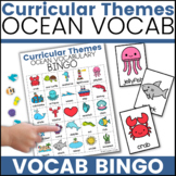OCEAN Vocabulary Bingo for Speech Therapy | Curricular Themes