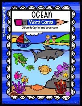 Preview of OCEAN Word Cards {Capital & Lowercase