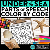OCEAN color by code under the sea coloring page PARTS OF S
