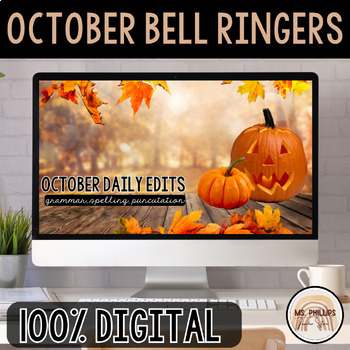 Preview of OCTOBER DAILY BELL RINGERS--100% Digital Mini Games!