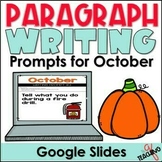 OCTOBER Digital Paragraph Writing Prompt and Practice 2nd 