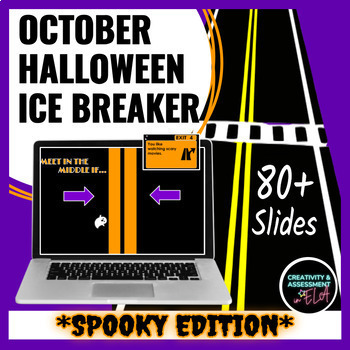 Preview of OCTOBER ICEBREAKER | MEET IN THE MIDDLE HALLOWEEN SPOOKY SEL ACTIVITY