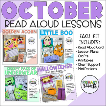 Preview of OCTOBER Interactive READ ALOUDS  (Fall Crafts and Halloween Activities) BUNDLE