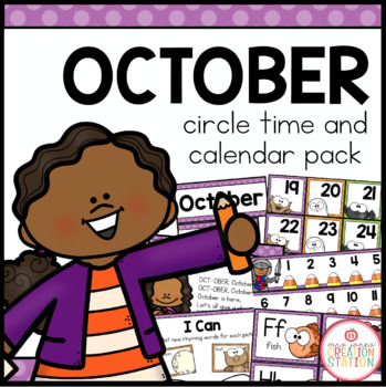 Preview of OCTOBER MORNING CALENDAR AND CIRCLE TIME ACTIVITIES FOR PRE-K AND KINDERGARTEN