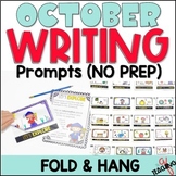 October Writing Prompts with Pictures No Prep Worksheets 1