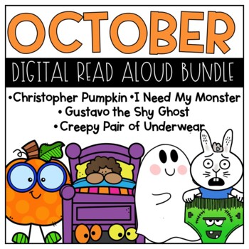 Preview of OCTOBER Read Aloud DIGITAL Bundle for Google Classroom™ Google Slides™