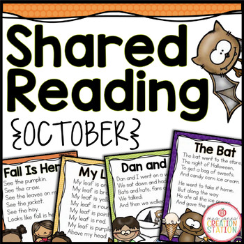 Preview of OCTOBER SHARED READING {SIGHT WORD POEMS}
