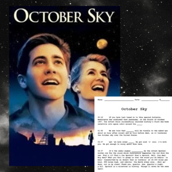 Preview of OCTOBER SKY - Movie Guide Q&A, Storyboard & Writing Frames