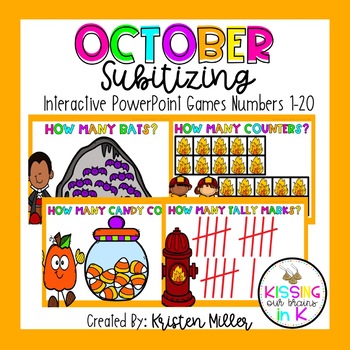 Preview of OCTOBER Subitizing Interactive PowerPoint Games Numbers 1-20