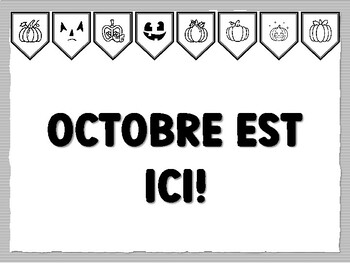 OCTOBRE EST ICI! Pumpkin Bulletin Board Kit, Ready to print Pumpkin ...