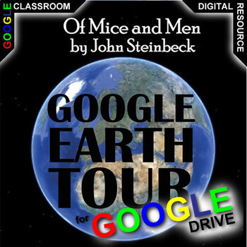 Preview of OF MICE AND MEN Google Earth Introduction Tour (Steinbeck) Setting Activity