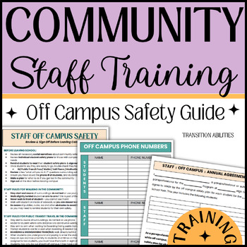 Preview of CBI TRIP SAFETY | High School SPED Off Campus Trips | PARA TRAINING BINDER
