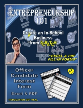 Preview of OFFICER CANDIDATE INTEREST FORM (FILL-IN Excel & PDF Versions)