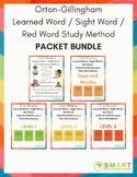 OG Learned Red Sight Word Study Method, Tracking, & Orthog