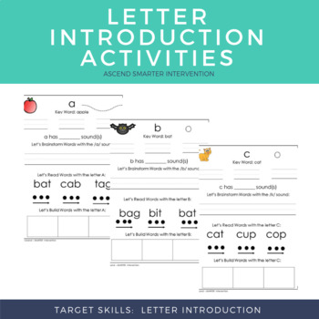 Preview of OG Letter Introduction Worksheets