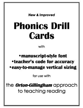 Preview of OG Phonics Cards Sound Drill AND SNAP Cards for Reading Drill