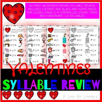 Preview of OG Syllable Type Review- Valentine's Theme-BUNDLE