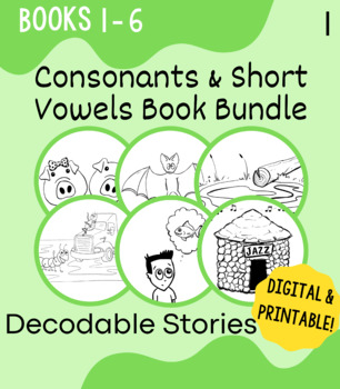 Preview of OG Unit 1 Decodable Book Bundle: Consonants, Short Vowels, and Digraphs