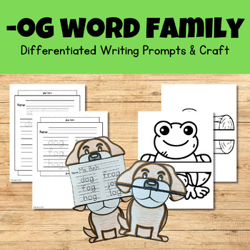 Preview of OG Word Family Phonics Writing Craftivity - Short O Phonics Writing & Craft