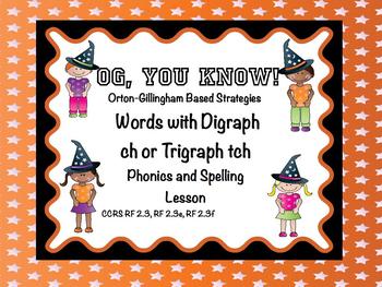 Preview of Orton-Gillingham Based Digraph ch and Trigraph tch PROMETHEAN FlipChart