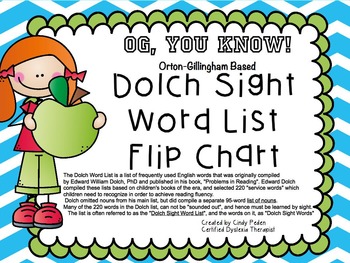 Preview of OGYouKnow!  Dolch Sight Words PROMETHEAN Flip Chart