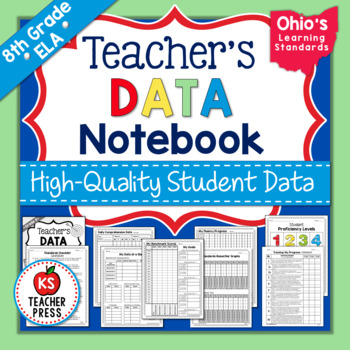 Preview of OHIO 8th Grade ELA Teacher Data Tracking Sheets for High Quality Student Data