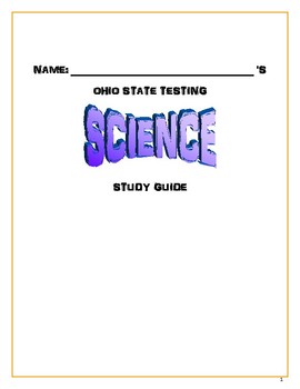 Preview of OHIO STATE TESTING STUDY GUIDE 5th GRADE SCIENCE