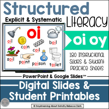 Preview of Vowel Diphthongs OI OY Phonics Lessons and Worksheets | Structured Literacy