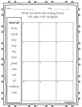 OI OY Word Study: Activities, Games, Worksheets by Ford and Firsties