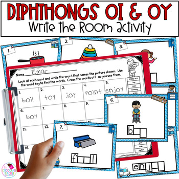 Preview of OI and OY Diphthongs - Phonics - Write the Room