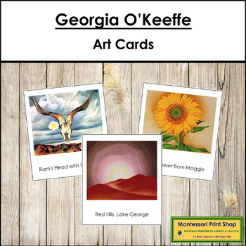 Preview of Georgia O'Keeffe 3-Part Art Cards - Famous Artist - Montessori