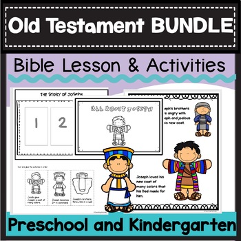 Old Testament Bible Lesson and Activities Bundle Preschool Kindergarten